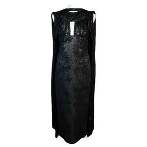 Womens Evil Queen Costume M Dress Cape Black Velvet Medieval Ren Fair Goth Witch